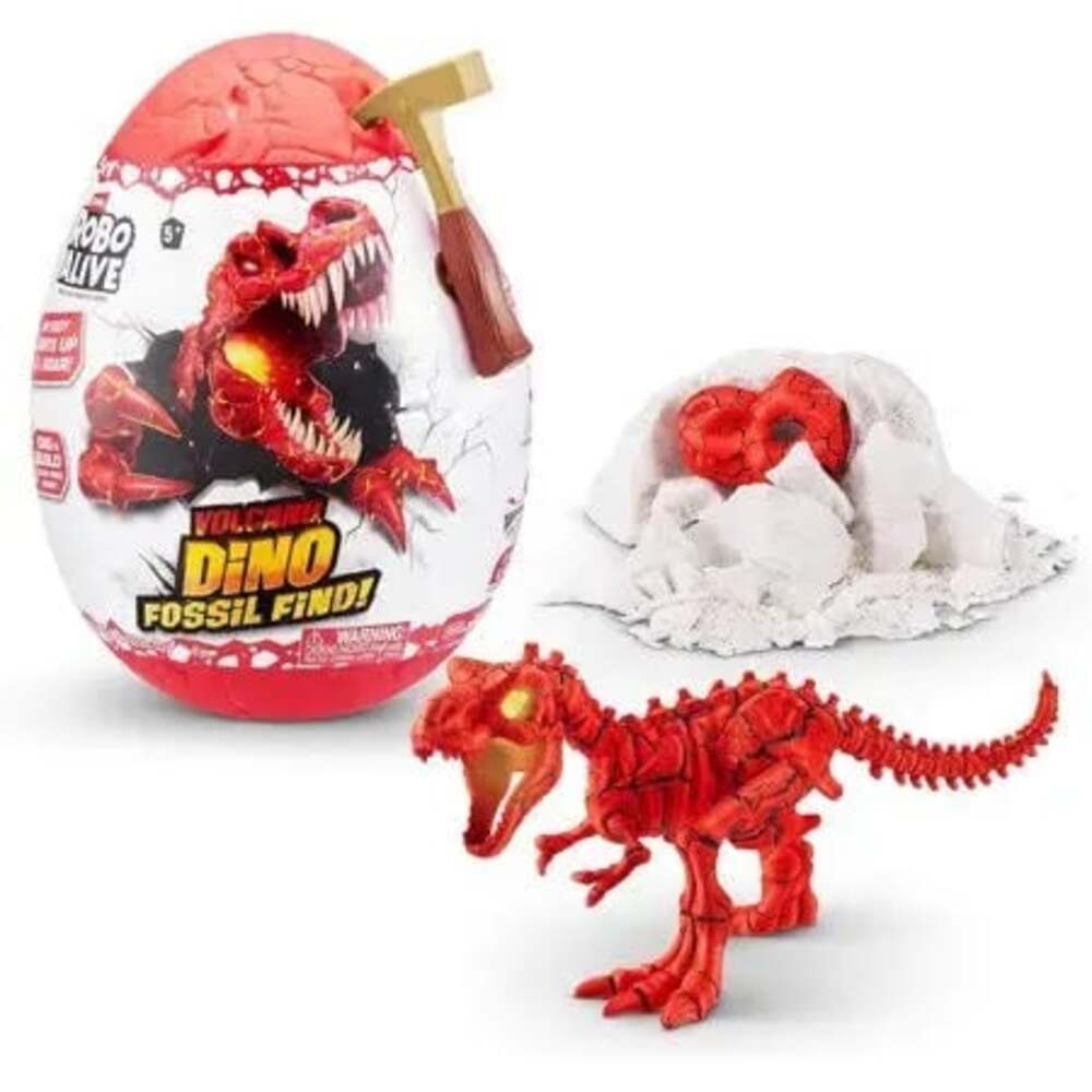 Zuru Robo Alive Volcano Dino Fossil Find Surprise Egg Toy